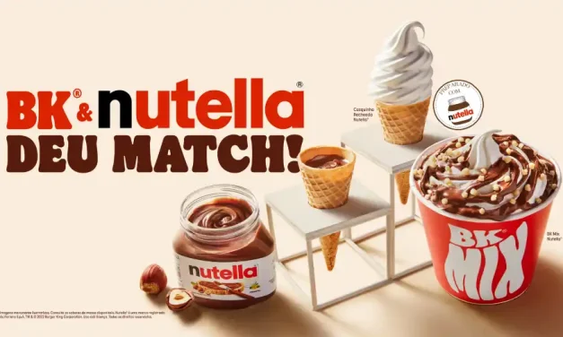 Parceria inédita entre Burger King e Nutella traz sobremesas em edição limitada