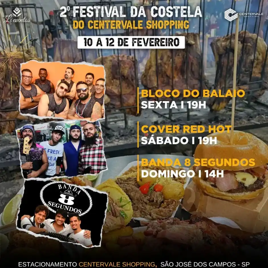 2º Festival da Costela em São José dos Campos começa nesta sexta com folia de Carnaval
