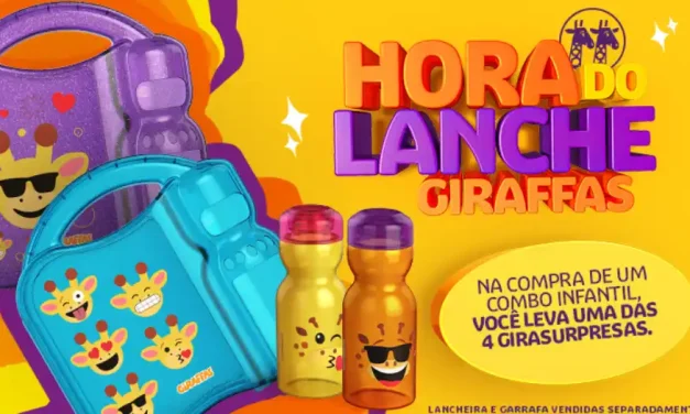 Giraffas lança novos brindes inspirados na hora do lanche das crianças