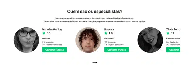 Serviços do Studybay