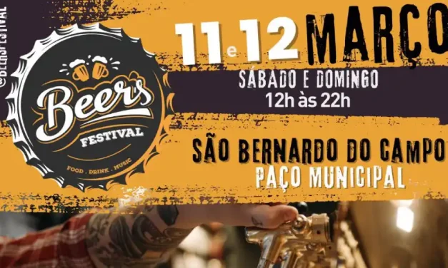 Beer’s Festival terá edição em São Bernardo do Campo neste fim de semana