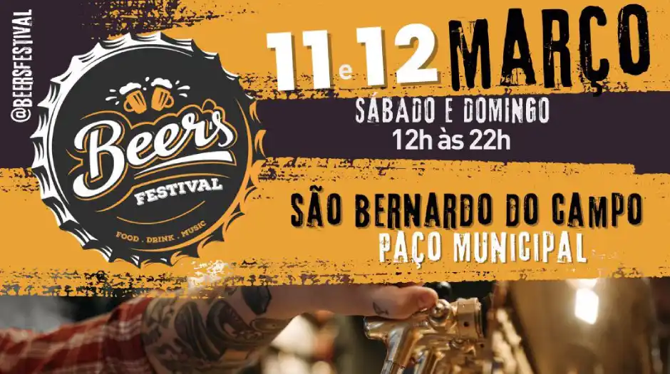 Beer's Festival terá edição em São Bernardo do Campo neste fim de semana