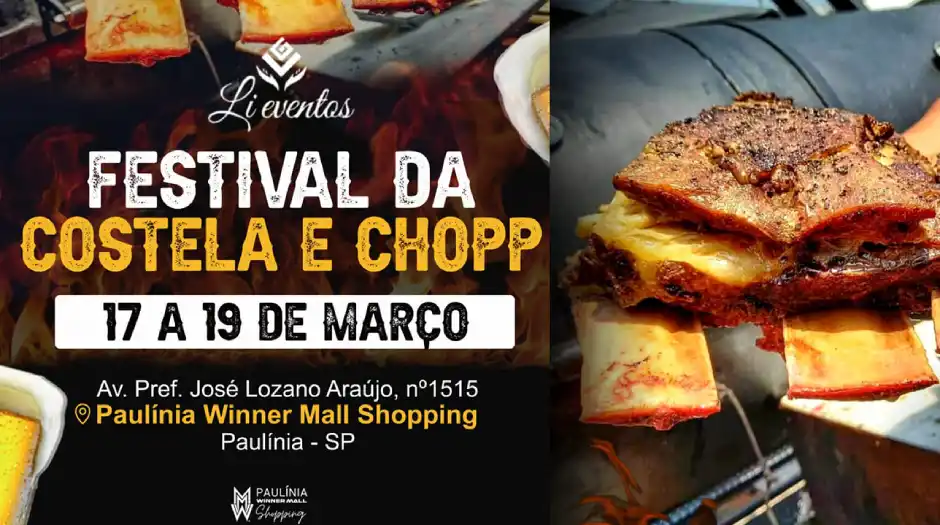 Festival da Costela e Chopp agita o fim de semana em Paulínia