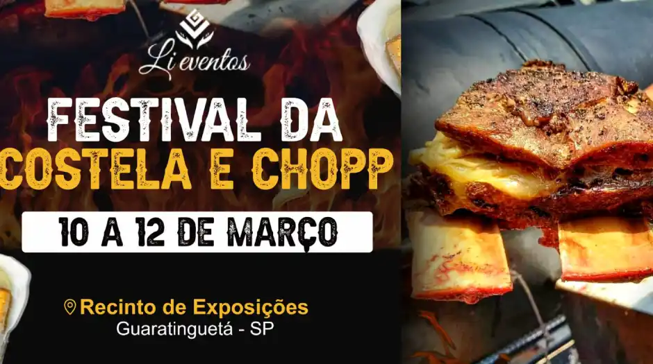 Festival da Costela e Chopp ocorre no fim de semana em Guaratinguetá