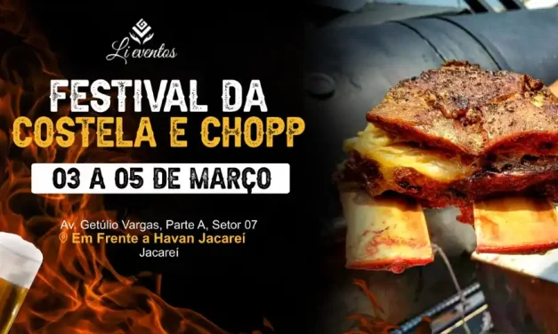 Jacareí sedia Festival da Costela e Chopp neste fim de semana
