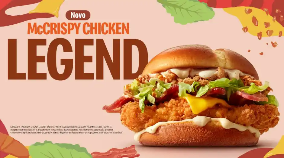 McDonald’s anuncia lançamento do novo McCrispy Chicken Legend
