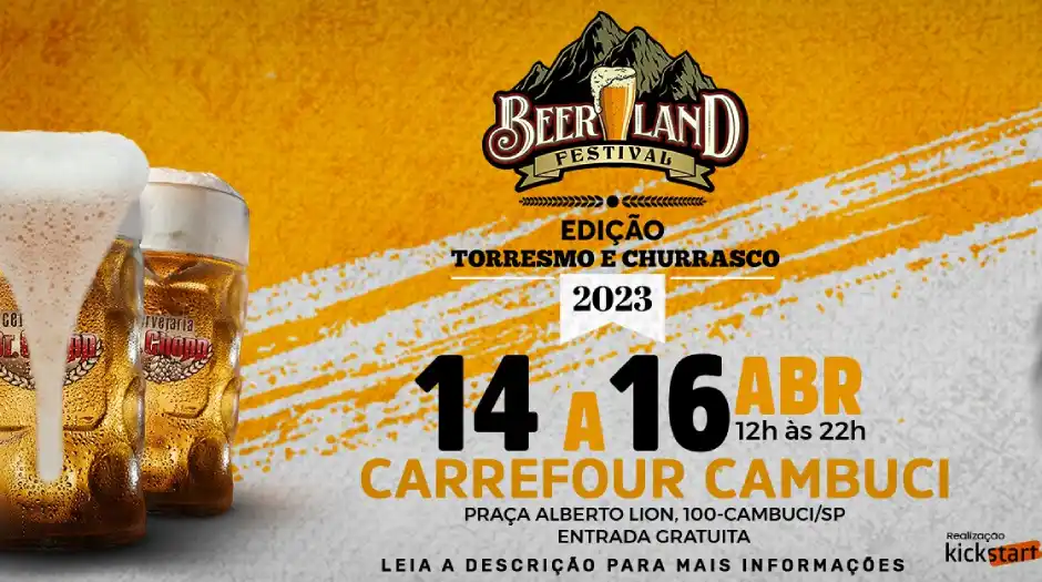 "Beerland Festival - Edição Torresmo e Churrasco" ocorre a partir dessa sexta em São Paulo