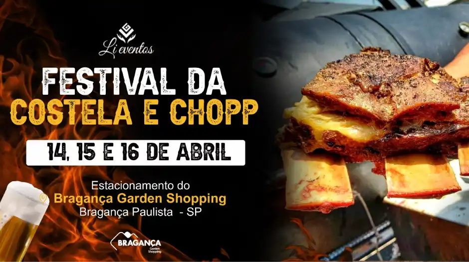 Bragança Paulista sedia Festival da Costela e Chopp neste fim de semana