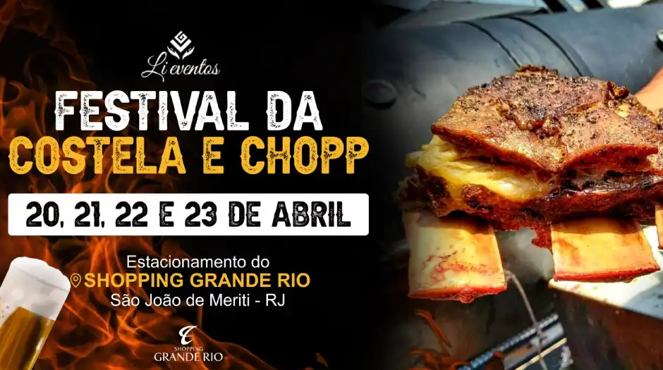 Festival da Costela e Chopp agita São João de Meriti, no Rio de Janeiro, a partir dessa quinta