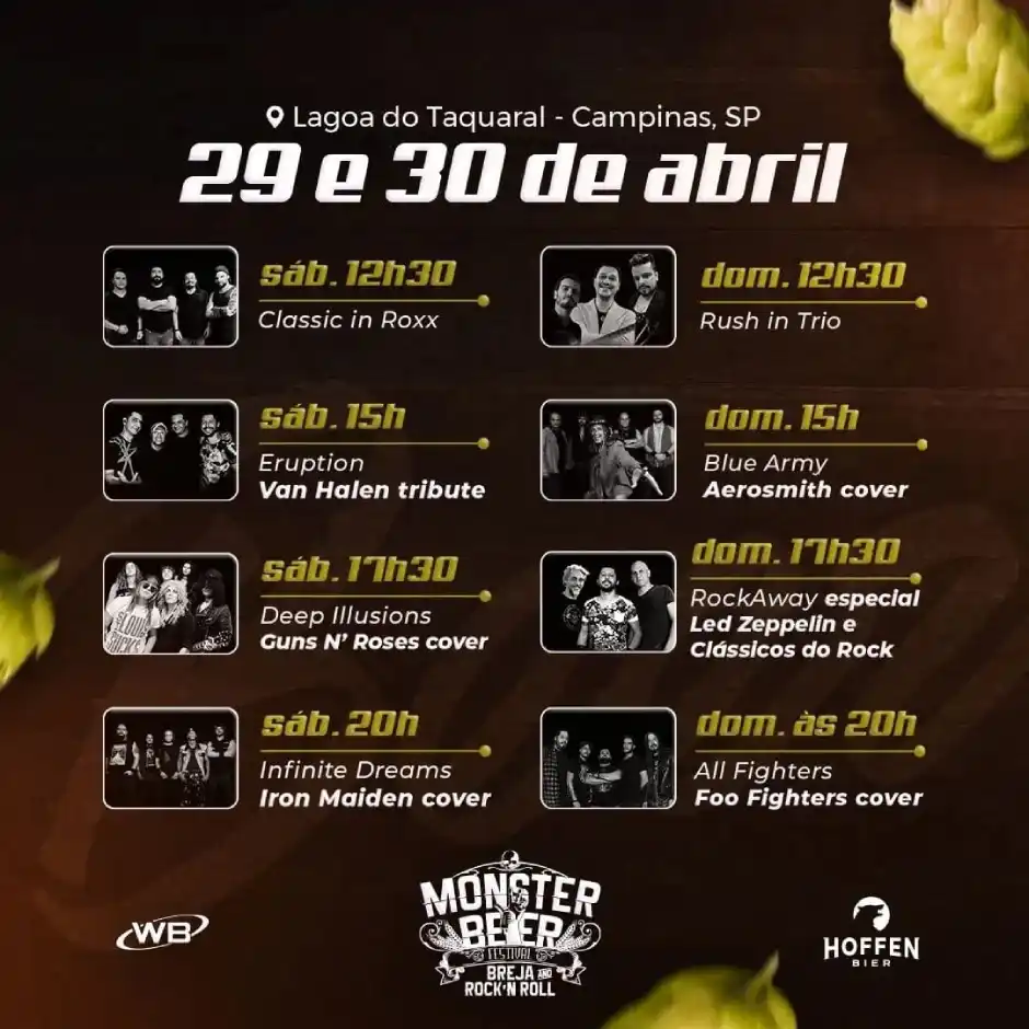 Monster Beer Festival celebra rock and roll e cerveja no fim de semana