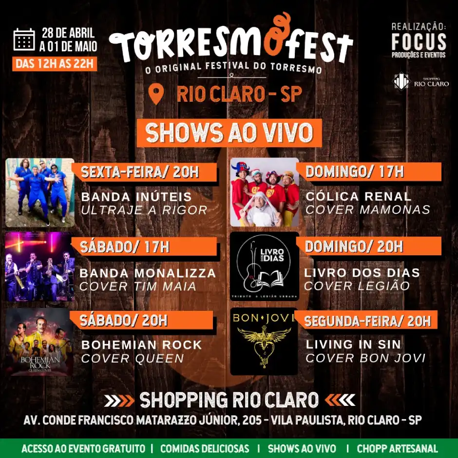 Torresmofest é atração para toda a família no Shopping Rio Claro