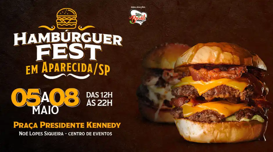 1ª Edição do Hambúrguer Fest em Aparecida (SP) tem início nessa sexta