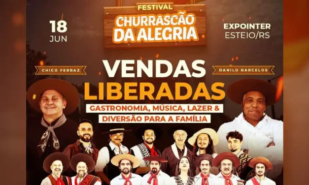 Festival Churrascão da Alegria agitará parque da Expointer em junho