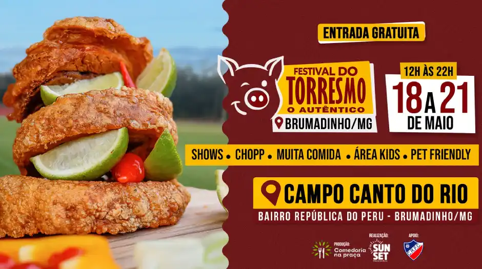 Festival do Torresmo Autêntico movimenta Brumadinho (MG) a partir desta quinta