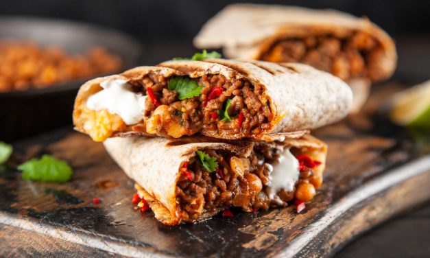 Receita de burrito de carne mexicano