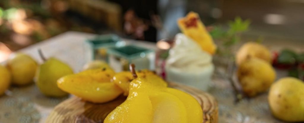 Pera ao vinho Brûlée. Foto: Douglas Fagundes